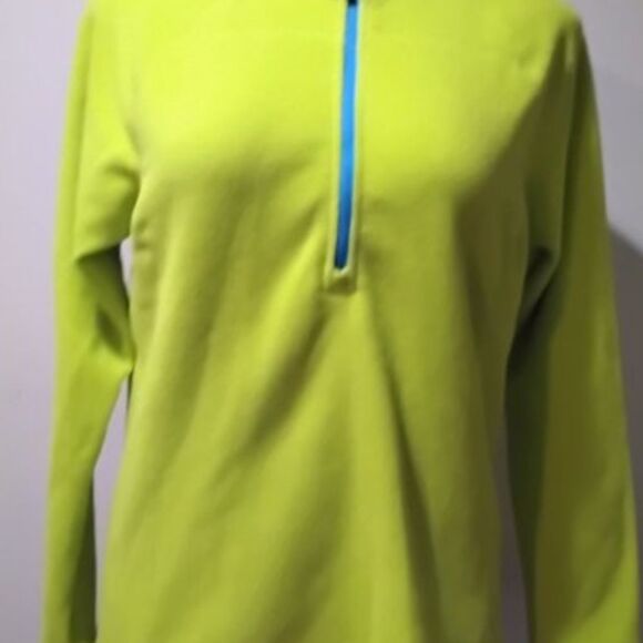 Eddie Bauer Bright Green Fleece Pullover - Picture 1 of 4